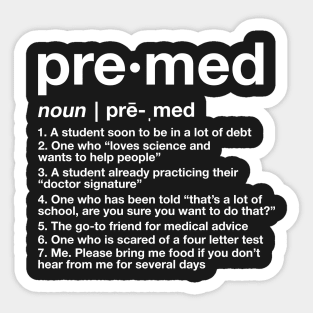 Premed Defined Sticker